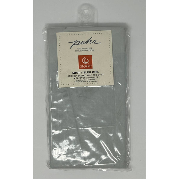 NEW STOKKE  Sleepi Mini x Pehr Organic Cotton & Linen Blend Bed Skirt - Picture 1 of 3